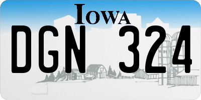 IA license plate DGN324
