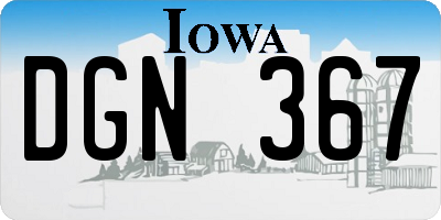IA license plate DGN367