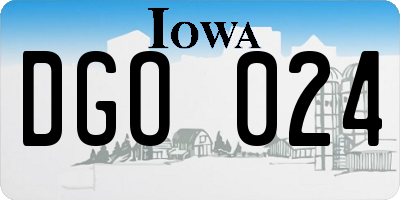 IA license plate DGO024