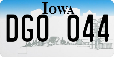 IA license plate DGO044