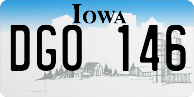 IA license plate DGO146