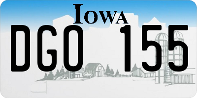 IA license plate DGO155