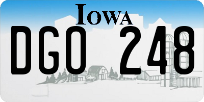 IA license plate DGO248