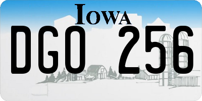 IA license plate DGO256