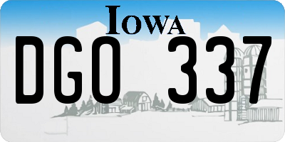 IA license plate DGO337