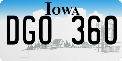 IA license plate DGO360