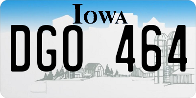 IA license plate DGO464