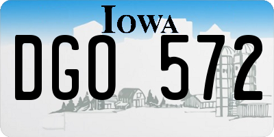 IA license plate DGO572