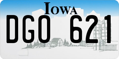 IA license plate DGO621