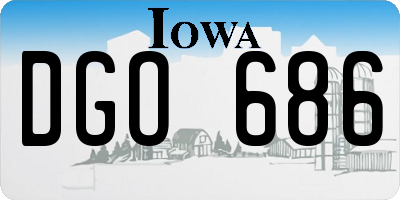 IA license plate DGO686
