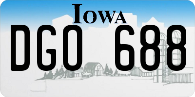 IA license plate DGO688