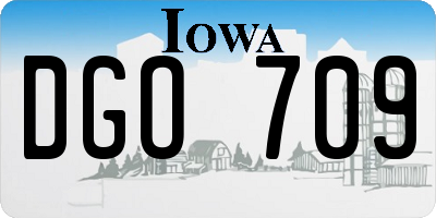 IA license plate DGO709
