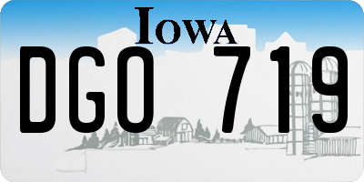IA license plate DGO719