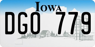 IA license plate DGO779