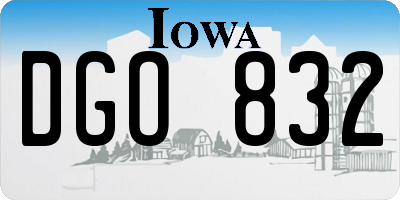 IA license plate DGO832