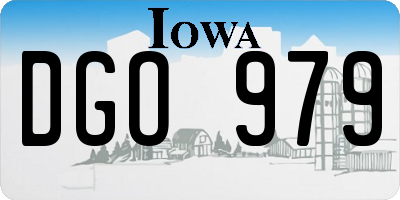 IA license plate DGO979
