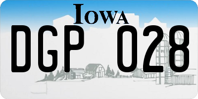 IA license plate DGP028