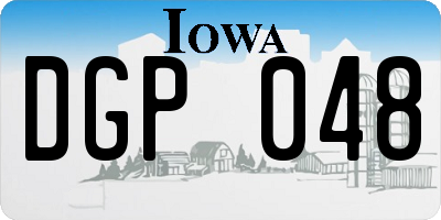 IA license plate DGP048