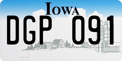 IA license plate DGP091