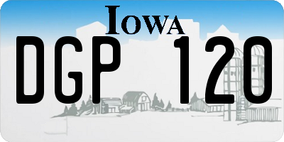 IA license plate DGP120