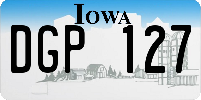 IA license plate DGP127