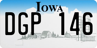 IA license plate DGP146