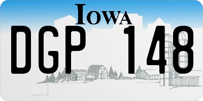 IA license plate DGP148
