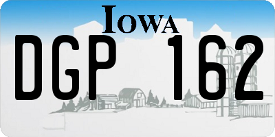 IA license plate DGP162