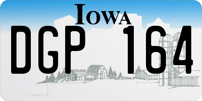 IA license plate DGP164