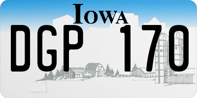IA license plate DGP170