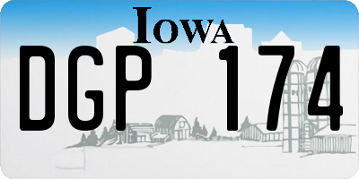 IA license plate DGP174