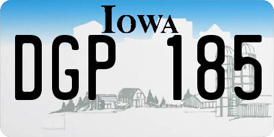IA license plate DGP185