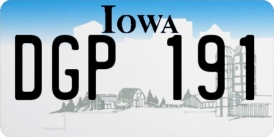 IA license plate DGP191