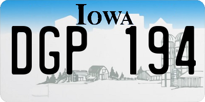 IA license plate DGP194