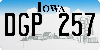 IA license plate DGP257