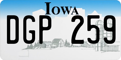 IA license plate DGP259