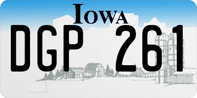 IA license plate DGP261