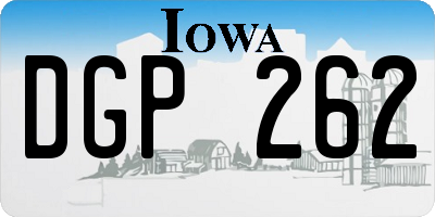 IA license plate DGP262