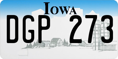 IA license plate DGP273