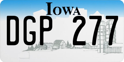 IA license plate DGP277