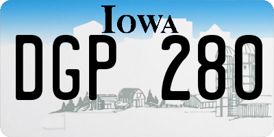 IA license plate DGP280