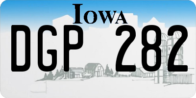 IA license plate DGP282