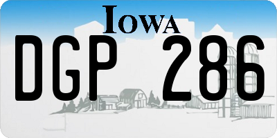 IA license plate DGP286
