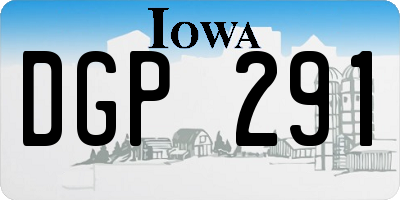 IA license plate DGP291