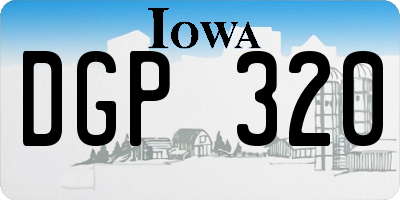 IA license plate DGP320
