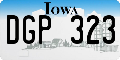 IA license plate DGP323