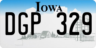 IA license plate DGP329