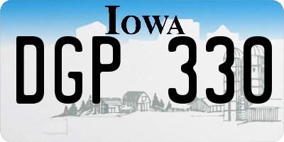 IA license plate DGP330