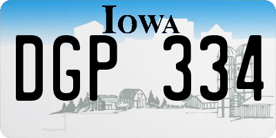 IA license plate DGP334