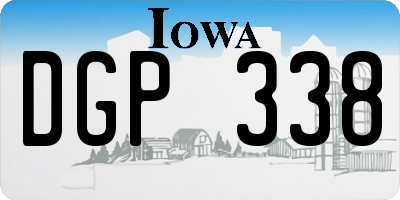 IA license plate DGP338